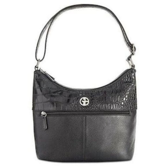 Giani Bernini  Pebble Crocodile Hobo Bag, Red - Picture 3 of 3